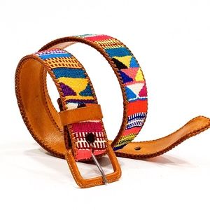 VTG 80's Native Guatemala Hand Woven Faja Belt